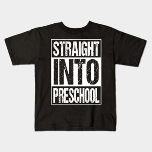 Straight Into Preschool T-Shirt Back To School Funny Gifts For Students Kids T-Shirt